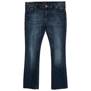 Rock & Republic Mid Rise Bootcut Medium Wash Frayed Jeans 16